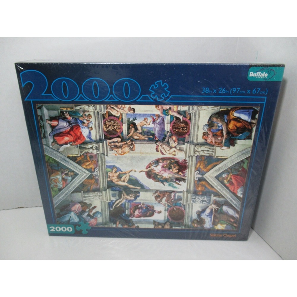 Buffalo games Sistine Chapel 2000 piece puzzle new sealed but tear in plastic